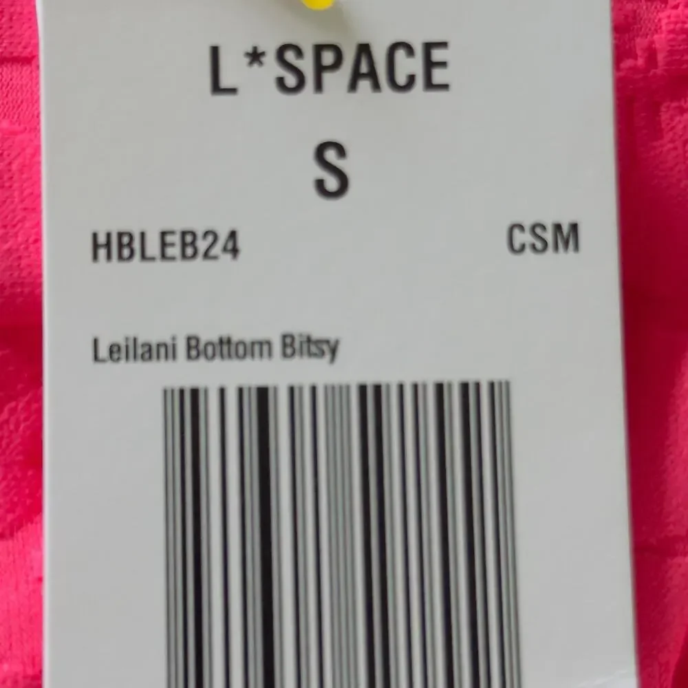 L*Space Leilani Bitsy Bikini Bottom Cosmo Pink Size S NWT